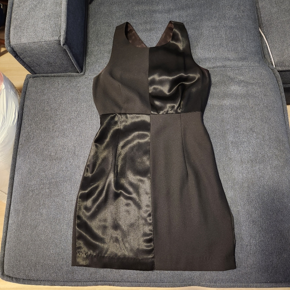 Two Tone Cross Back Mini Dress